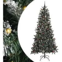 vidaXL Arbre de Noël artificiel vert 240 cm PVC, plastique et acier