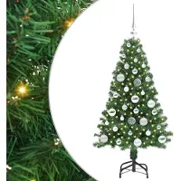 vidaXL Sapin de Noël artificiel Vert 120 cm PVC, Acier et Plastique