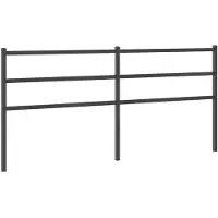 vidaXL Tête de lit en métal noir 193 cm