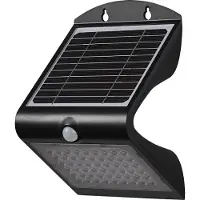 Osram ENDURA BUTTERFLY Projecteur solaire, noir, 4W, 500lm, détecteur de mouvement & de lumière, lampe d'extérieur, batterie rechargeable, écologique, longue durée de vie, montage facile, IP65, 4000K