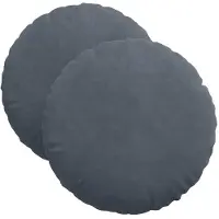 vidaXL Coussins de siège 2 pcs Gris foncé Ø 40 x 13 cm Velours