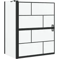 vidaXL Paroi de douche noire et transparente 100 x 68 x 128 cm