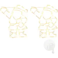 vidaXL Lumières de Noël silhouette du Père Noël 2 pcs 35 LED