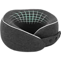 vidaXL Oreiller Avec Oreiller Gris Foncé 28 X 28 X 14 Cm Coton