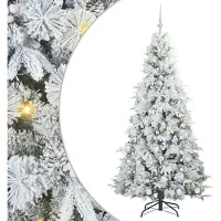 vidaXL Sapin de Noël Artificiel à Branches Articulées Blanc 180 cm