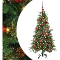 vidaXL Arbre de Noël artificiel pliable Vert 150 cm PE et PVC