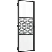 vidaXL : Porte en verre, 76 x 3,5 x 201,5 cm, aluminium, noire
