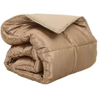 vidaXL Couette d'hiver Gold 200 x 135 cm satin et microfibre
