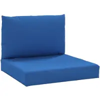 vidaXL Coussins de palette lot de 2 bleu tissu oxford