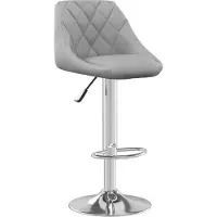vidaXL Tabouret de bar en velours gris clair