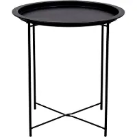 Ebuy24 Baro Table basse d'angle, noir.