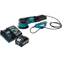 Makita BO 001 CGM101 Ponceuse excentrique sans fil 40 V max. 125 mm 5,0 mm course Brushless + 1x batterie 4,0 Ah + chargeur