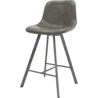 Zijlstra Tabouret Zigi, couleur taupe, revêtement en similicuir, largeur d'assise 47 cm, hauteur d'assise 51 cm