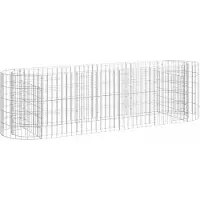 vidaXL Gabion haut-plateau Fer galvanisé 190x50x50 cm