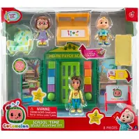 Jazwares Cocomelon deluxe set for kindergarten School Time set de 3 figurines + accessoires school