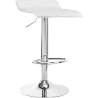 4rico Bar Hocker Qs-B08 Eco Leather White