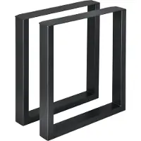 En.casa Lot de 2 pieds de table « Makers » 60 x 72 cm en acier noir