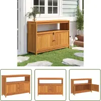 The Living Store Console de jardin 110x35x75 cm bois massif acacia