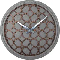 Nextime Horloge murale polyrésine bois gris Ø 39 cm