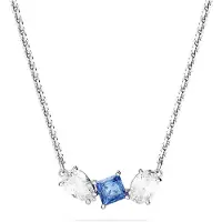 Swarovski Mesmera Collier Différentes coupes Bleu, (Métal , 45 cm)