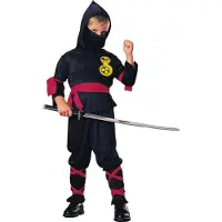 Rubies Déguisement - Black Ninja - - 8-10 ans (128-140) - Costumes
