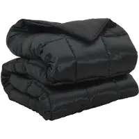 vidaXL Couette d'hiver noire 155 x 220 cm, satin et microfibre