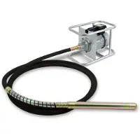 Eberth Vibreur de béton Vibreur de bouteille Compresseur de béton électrique 1500W, longueur de tuyau 6m, bouteille vibrante renforcée en acier de 45mm de diamètre