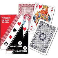 Piatnik - Cartes de Poker, Bridge et Rummy Rouge/Bleu