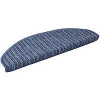 vidaXL Tapis d'escalier auto-adhésifs 15 pcs Bleu 65 x 21 x 4 cm
