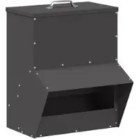 vidaXL Mangeoire pour poules Noir 20 x 25 x 35 cm Acier Laminé à Froid