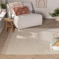 FRAAI Tapis en laine – Zula Beige | 200x290cm | Rectangulaire | Tissage plat