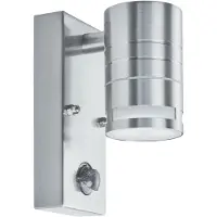 Searchlight Applique murale en acier inoxydable avec détecteur de mouvement GU10 1-flamme IP44