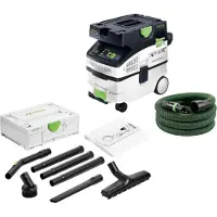 Festool CTL MIDI I CLEANTEC aspirateur mobile 1200 watts 15 l classe de poussière L ( 578309 ) + 7 pces Standard kit de nettoyage ( 577257 )