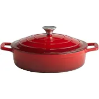 Aps 5 Stars Cocotte avec couvercle, hauteur : 70 mm, ø : 280 mm rouge/crème