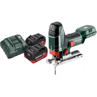 Metabo Scie sauteuse sans fil ST 18 L 90 18 V 90 mm + 2 batteries LiHD 5,5 Ah + chargeur
