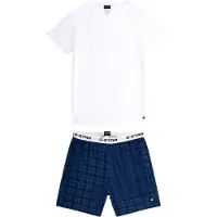 G-Star Pyjama court bleu / bleu foncé / blanc