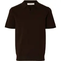 Selected En Maille Polo En Maille Homme Marron XXL