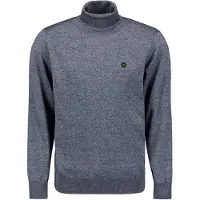 No-excess Pull-over bleu chiné / jaune foncé / noir