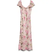 Vero Moda Robe 'VMIsabella' mastic / vert / rose / blanc cassé