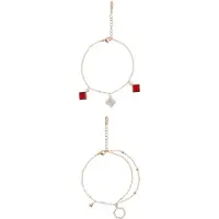 Faina Bracelet or / rouge / transparent