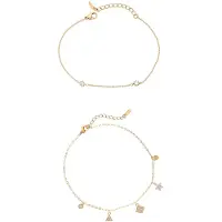 Faina Bracelet or / transparent