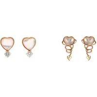 Faina Boucles d'oreilles or / blanc perle
