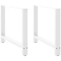 DKD Home Decor Pieds de table basse blancs 2 pcs. 90x(72-73) cm acier