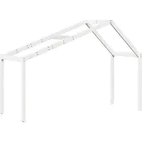 vidaXL Toit pour lit d'enfant blanc 203x80,5x142 cm Pin massif