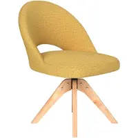 Housecraft living Chair Mick Ochre Wooden Swivel