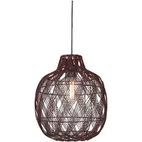 Good&Mojo - Lampe à suspendre Mendoza - Bordeaux - Ø40cm Lampe à suspendre - Lampe de table à manger - Lampe de salon - Lampe de chambre à coucher - Salon