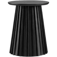 Ebuy24 Osaka table d'angle Ø40cm noire.