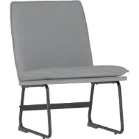 vidaXL Chaise Longue Gris Clair 52x75x76 Cm Tissu