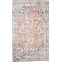 House Nordic Tapis Chenille Polyester Havana - Bleu/Orange 200x300 cm
