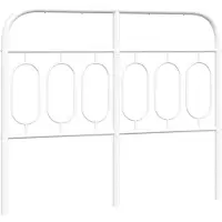 vidaXL Tête de lit de rechange en métal blanc 120 cm